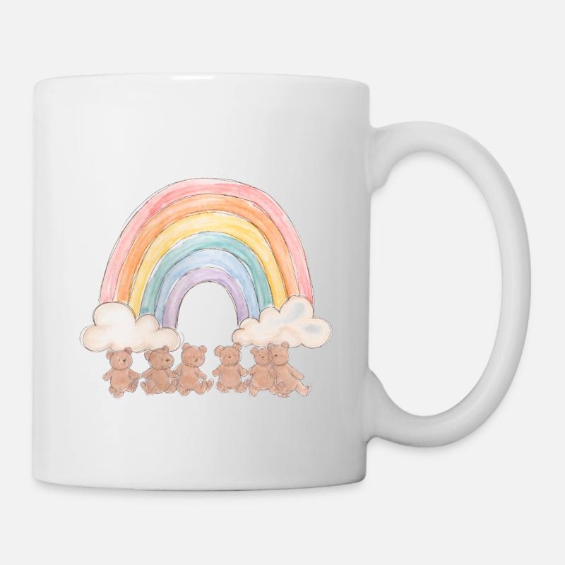 Regenbogen-Bären - Tasse - Weiß