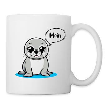 MOIN Seehund Nordsee - Maritim - Tasse - Weiß - Rechts