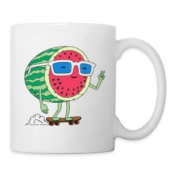 Pastèque et été - Mug blanc - blanc - Droite