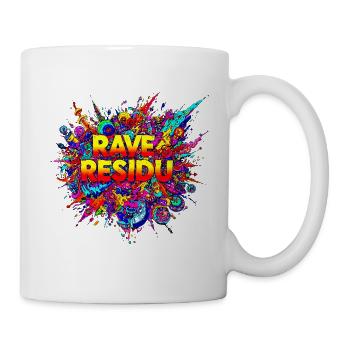 Chemise rave Residu party coloré - Mug blanc - blanc - Droite