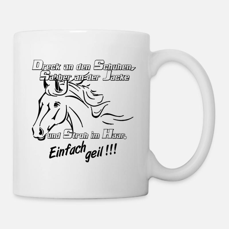 Pferd , Pferde , Reiten , Pferde Freund - Tasse - Weiß