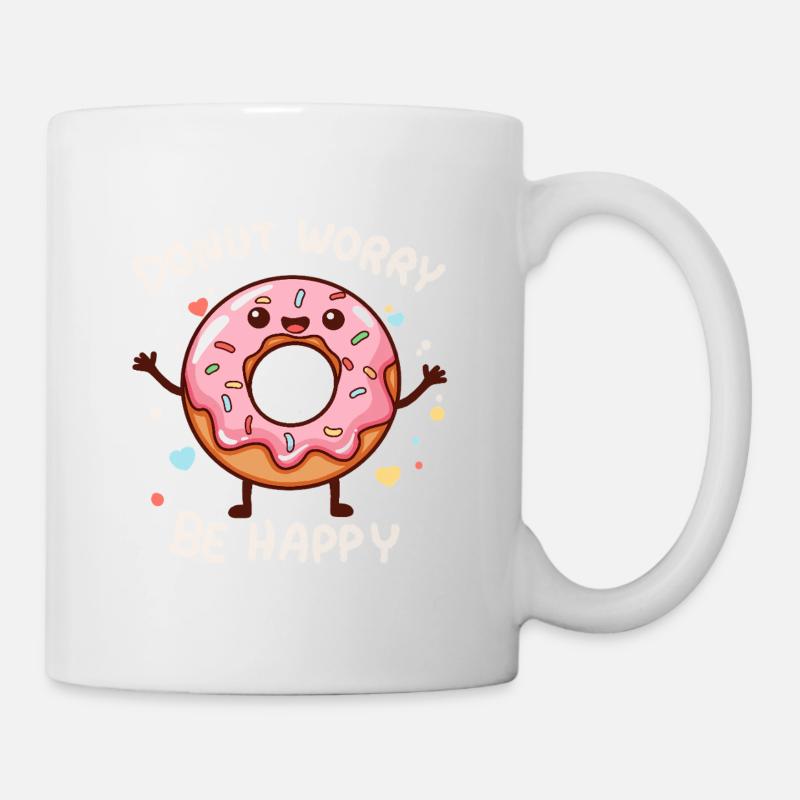 donut worry - Mug blanc - blanc