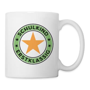 Schulkind 2026 Erstklassig Einschulung Schulanfang - Tasse - Weiß - Rechts