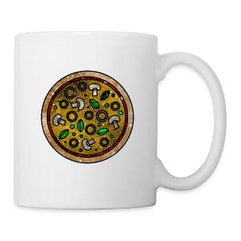 Pizza Cosmique - Mug blanc - blanc - Droite