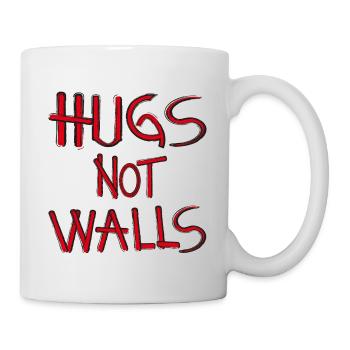 Des câlins pas des murs - Mug blanc - blanc - Droite