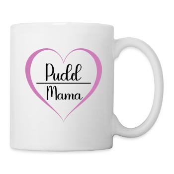 Pudel Mama Herz - Tasse - Weiß - Rechts