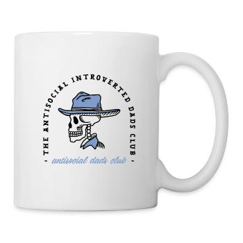 Antisocial dads introvert dad funny cowboy - Mug - white - Right