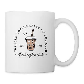 Café glacé iced latte aesthetic drôle - Mug blanc - blanc - Droite