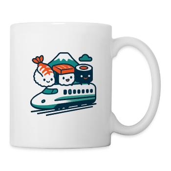 Kawaii Sushi Zug Japan Design - Tasse - Weiß - Rechts