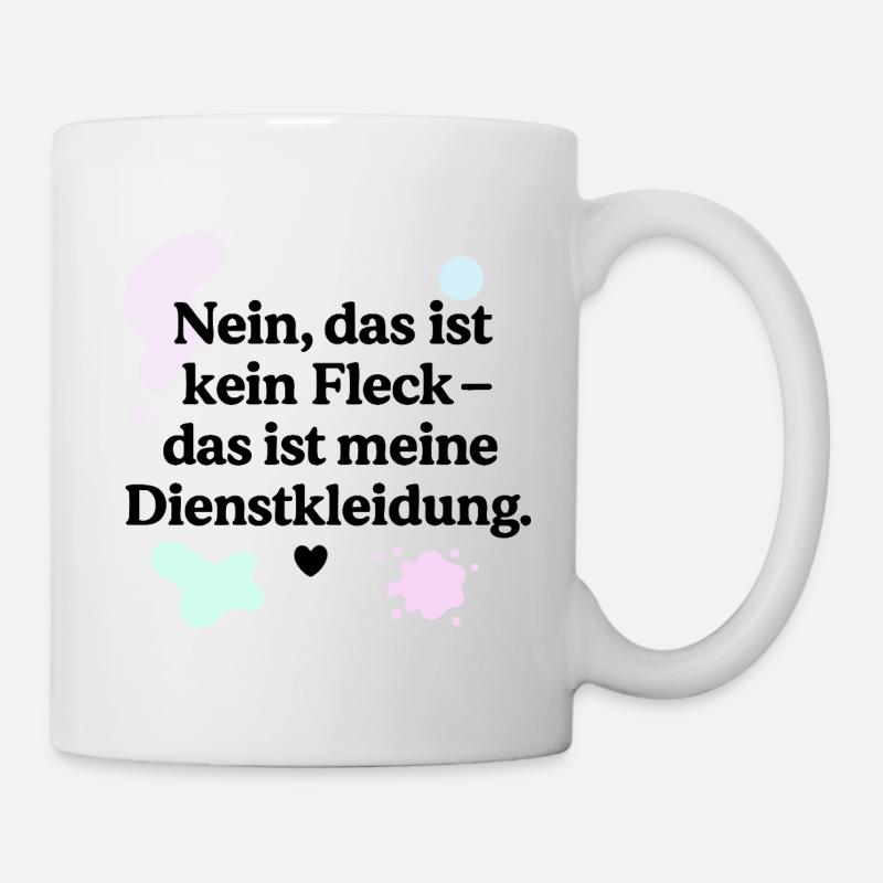 Das ist kein Fleck! (schwarz & bunt) - Tasse - Weiß