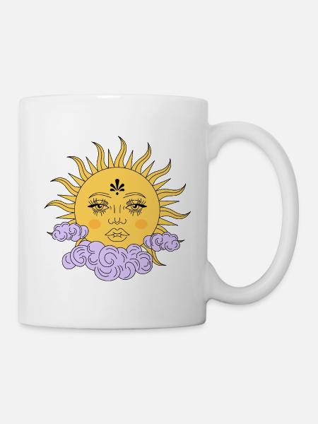 Wolken und sonne - Tasse - Weiß