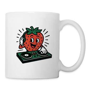 DJ Strawberry – Conception de musique amusante - Mug blanc - blanc - Droite