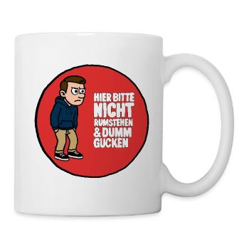 Anti-Glotzer Sticker - Mug - white - Right