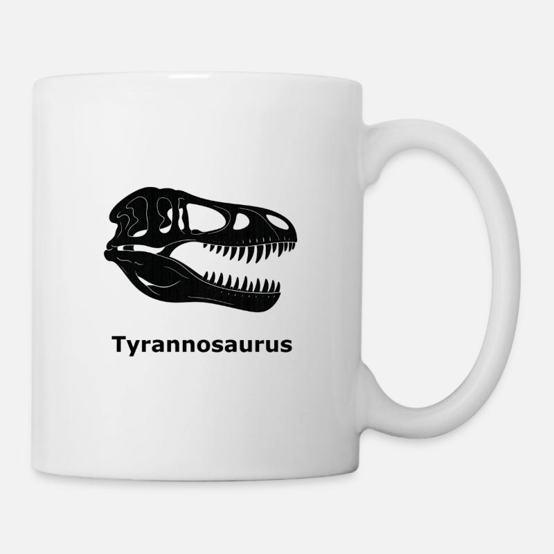 Crâne scientifique de T-Rex - Mug blanc - blanc