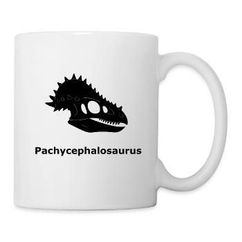 Wissenschaftlicher Pachycephalosaurus-Schädel - Tasse - Weiß - Rechts