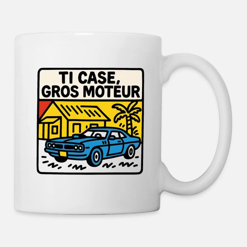 Ti Case Big Engine Drawing - Mug - white