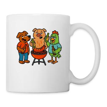 Barbecue Amis Animaux Boire - Mug blanc - blanc - Droite