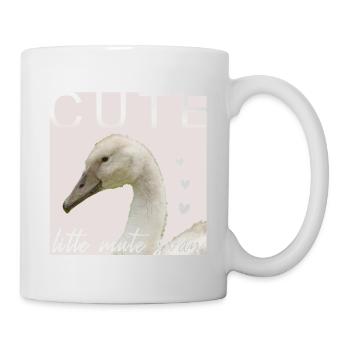 petit cygne mignon jeune cygne tuberculé - Mug blanc - blanc - Droite