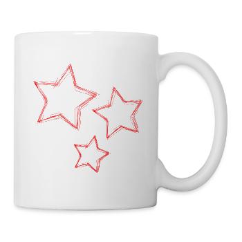 STAR. STARS. PARTY. BIRTHDAY. CHRISTMAS - Mug - white - Right