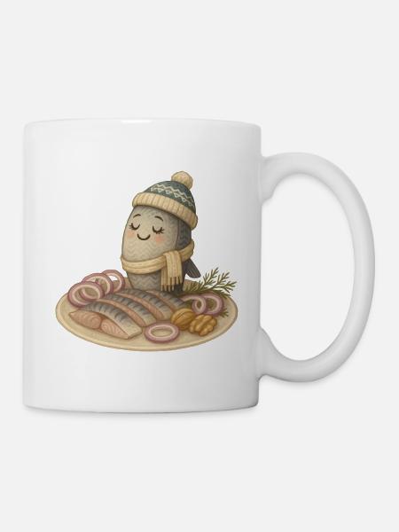 Stolzer Hering - Tasse - Weiß
