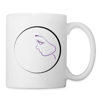 Lila weibliche Silhouette - Tasse - Weiß - Rechts
