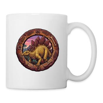 Dino Fossilring Stegosaurus - Tasse - Weiß - Rechts