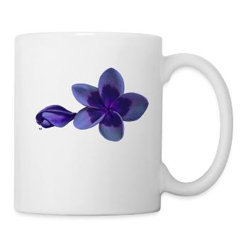 Nacht Plumeria Blume - Tasse - Weiß - Rechts