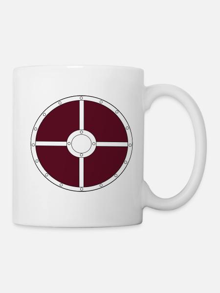 Wikinger_Schild - Tasse - Weiß
