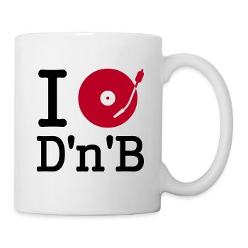 I dj / play / listen to drum and bass - Tasse - Weiß - Rechts