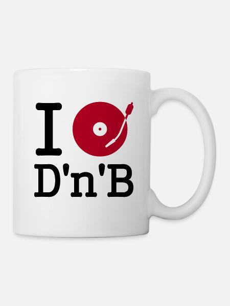 I dj / play / listen to drum and bass - Mug - white