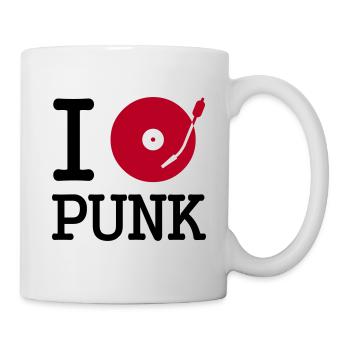I dj / play / listen to punk - Tasse - Weiß - Rechts