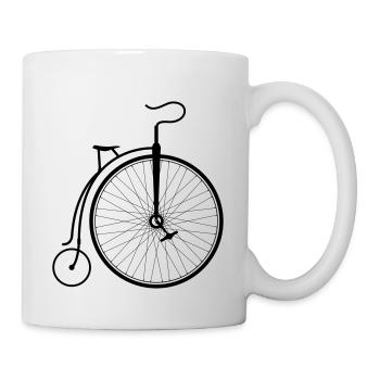 Old bicycle / altes Fahrrad - Tasse - Weiß - Rechts