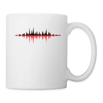 Red Sound Wave - Mug - white - Right