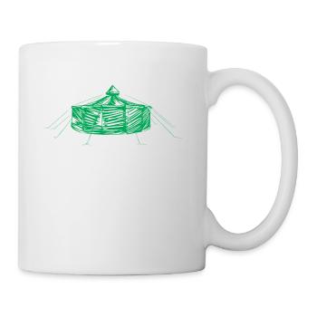 jurte_green - Tasse - Weiß - Rechts