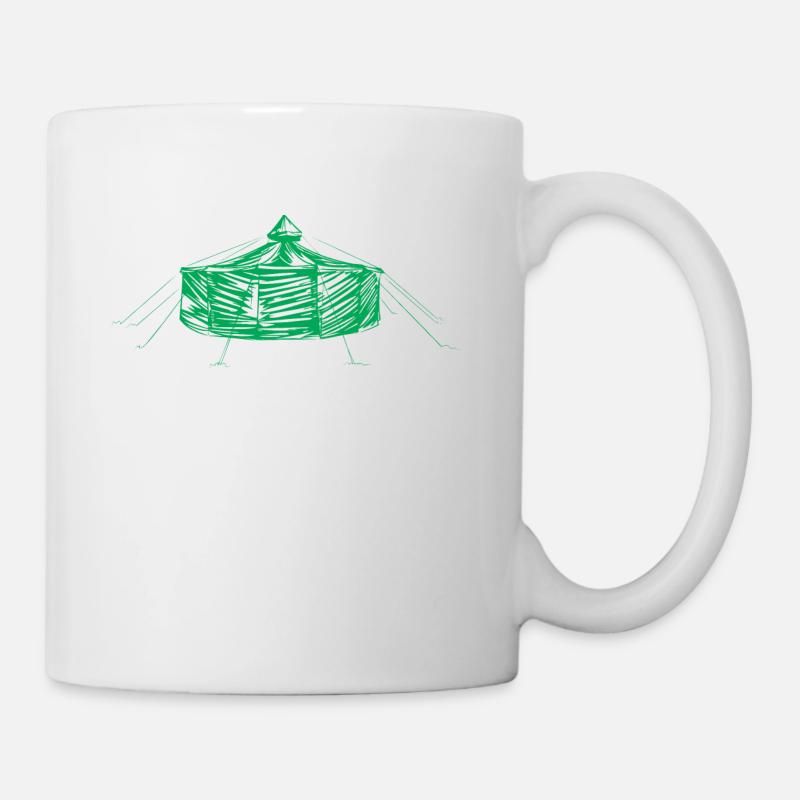 jurte_green - Tasse - Weiß