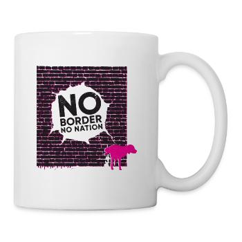 Keine Nation - keine Grenzen - Tasse - Weiß - Rechts