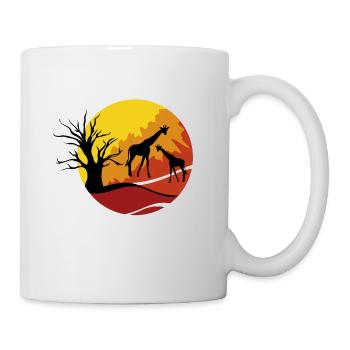 Girafe africaine - Mug blanc - blanc - Droite