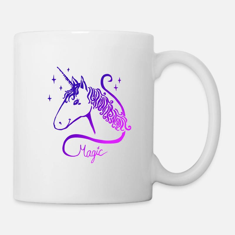 Lila Einhorn - Tasse - Weiß