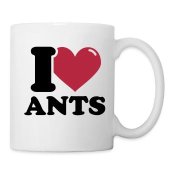 I Love Ants - Ameisen - Ameise - Tasse - Weiß - Rechts
