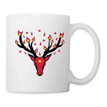Rudolph bois de cerf feux-3c - Mug blanc - blanc - Droite