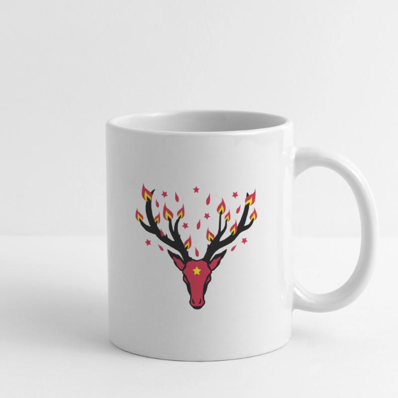 Hirsch Rudolph Lichter-Geweih Magic Deer Fire Tasse