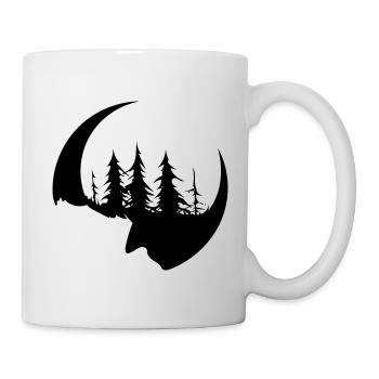 Visage de forêt sombre et faucille - Mug blanc - blanc - Droite