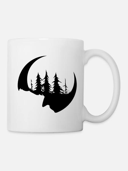 Visage de forêt sombre et faucille - Mug blanc - blanc