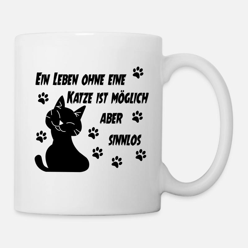 KATZE - KATZE - KATZE - KATZE - Tasse - Weiß
