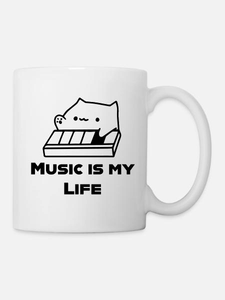 BongoCat Loves Music - Mug - white