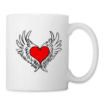 Winged Heart Angel heart - Mug - white - Right