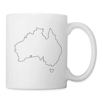 Coeur australien - Mug blanc - blanc - Droite