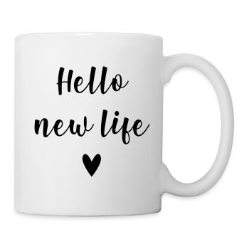 Hello new life. Hello new life. (black) - Mug - white - Right
