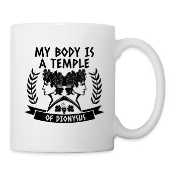 My Body Is A Temple Of Dionysus - Joy Of Alcohol - Mug - white - Right