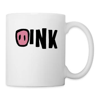 Jahr des Schweins OINK - Tasse - Weiß - Rechts